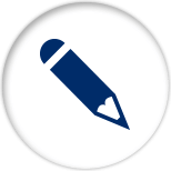 Blue icon of a pencil representing lead